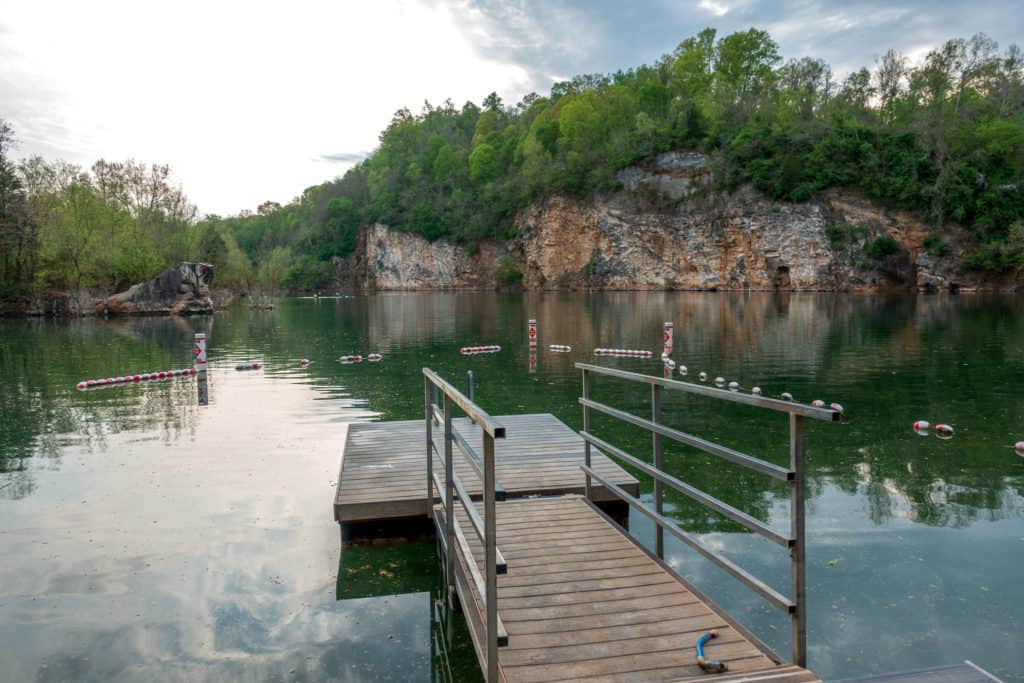 Meads Lake Quarry at the Ijams Nature Center in Knoxville, Tennessee