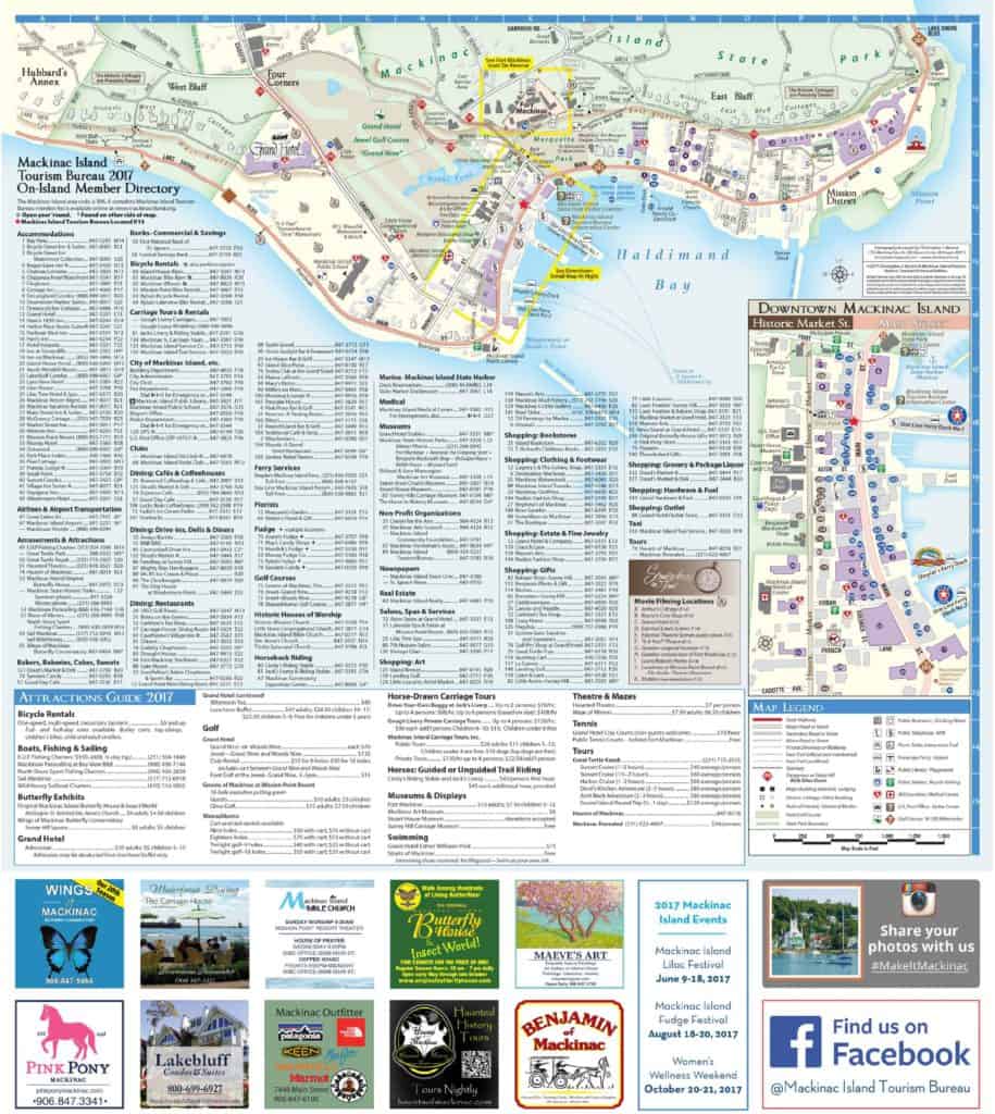 Downtown Mackinac Island Map