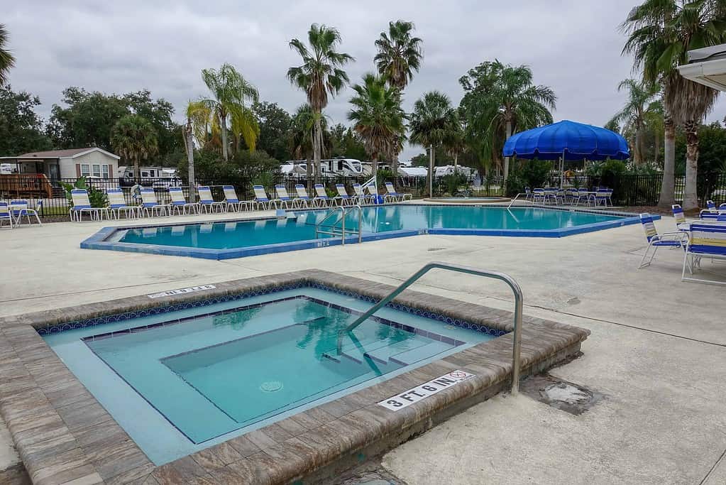 pool and hot tub