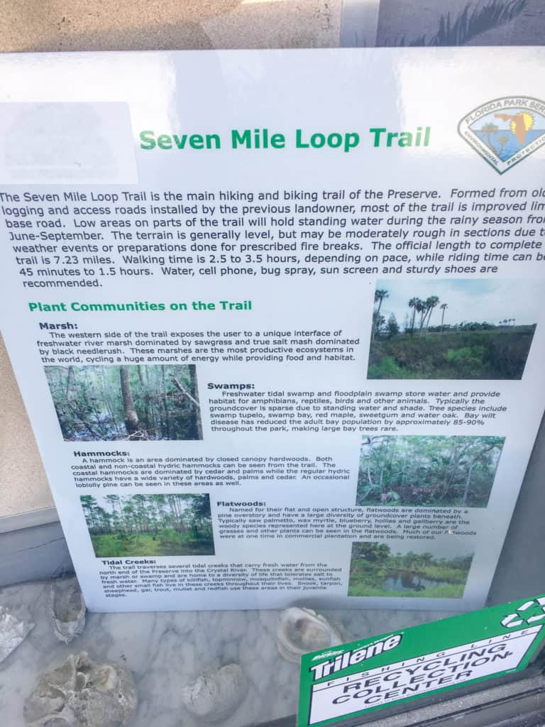 Hiking and Biking Trail - Seven Mile Loop Trail Crystal River FL