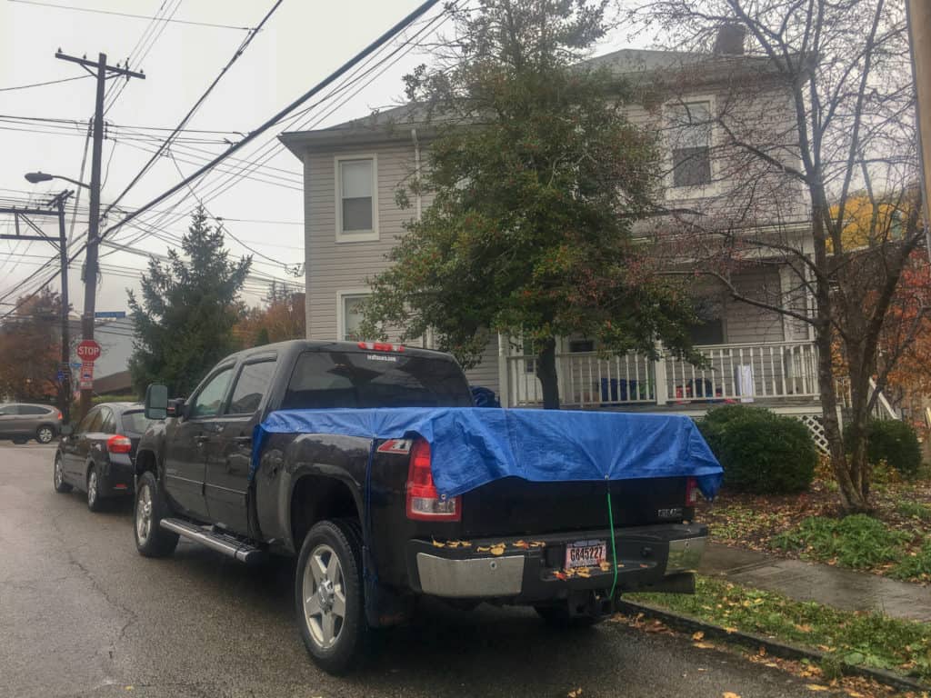 Truck loaded up at Pittsburgh house