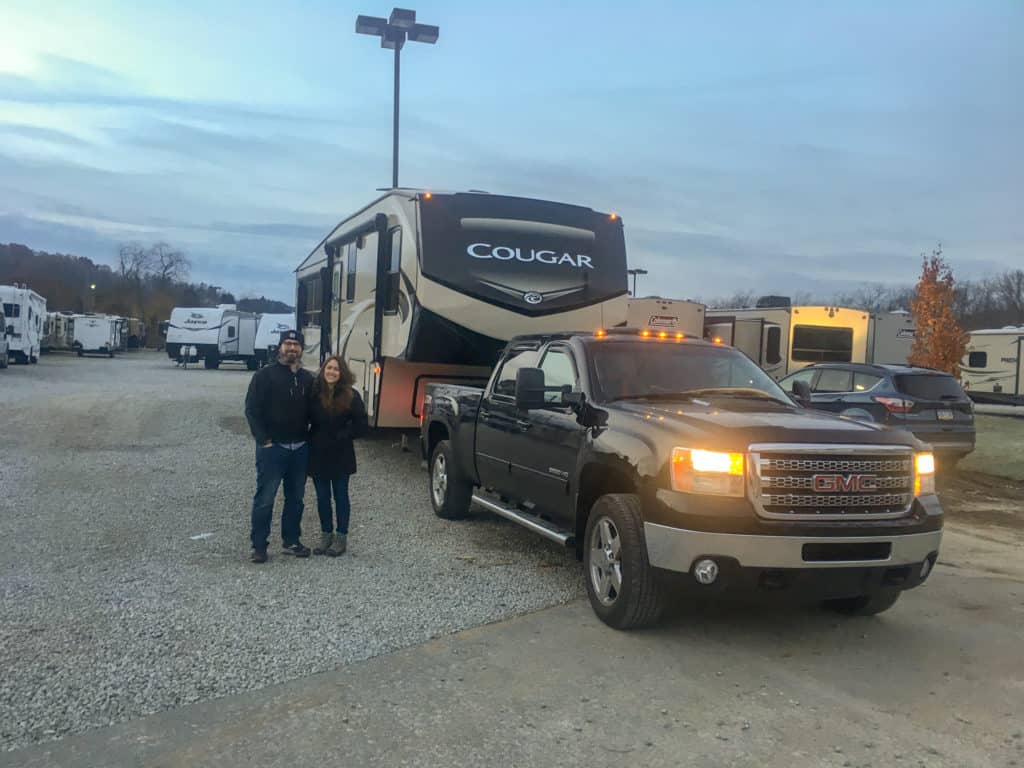 Our maiden voyage photo with our RV