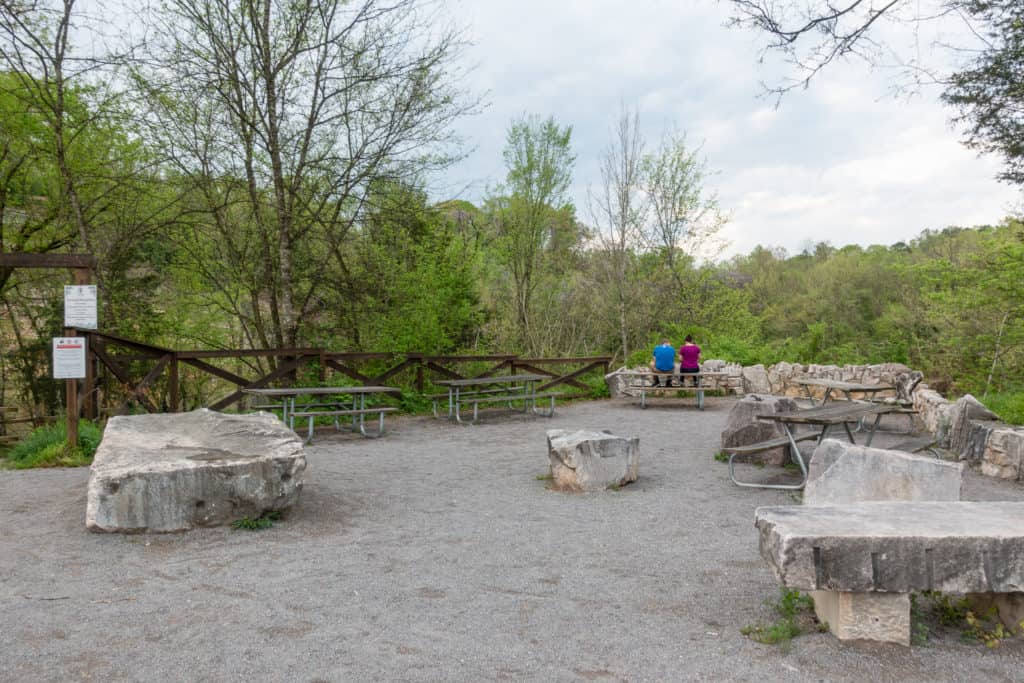 The Picnic Area at Mead's Quarry Lake in Knoxville, Tennessee