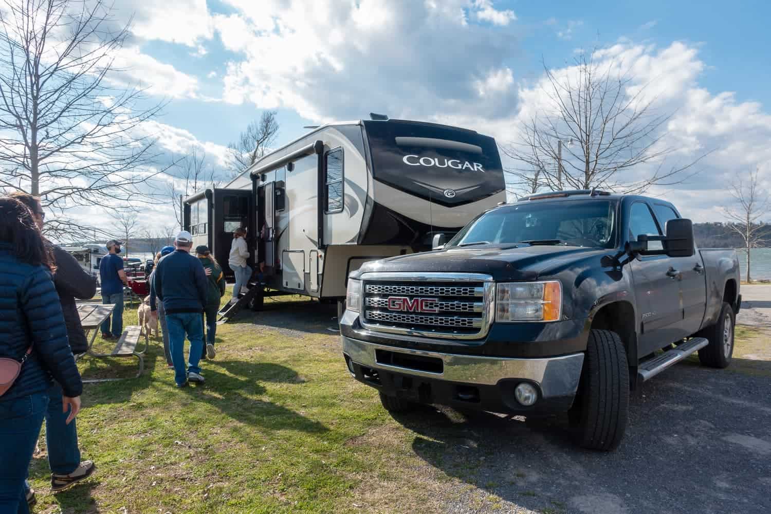 full-time-rv-living Our RV, being toured at the RVE Summit