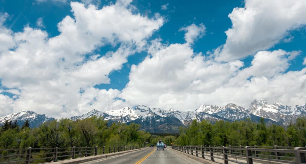Van Driving in Grand Teton National Park