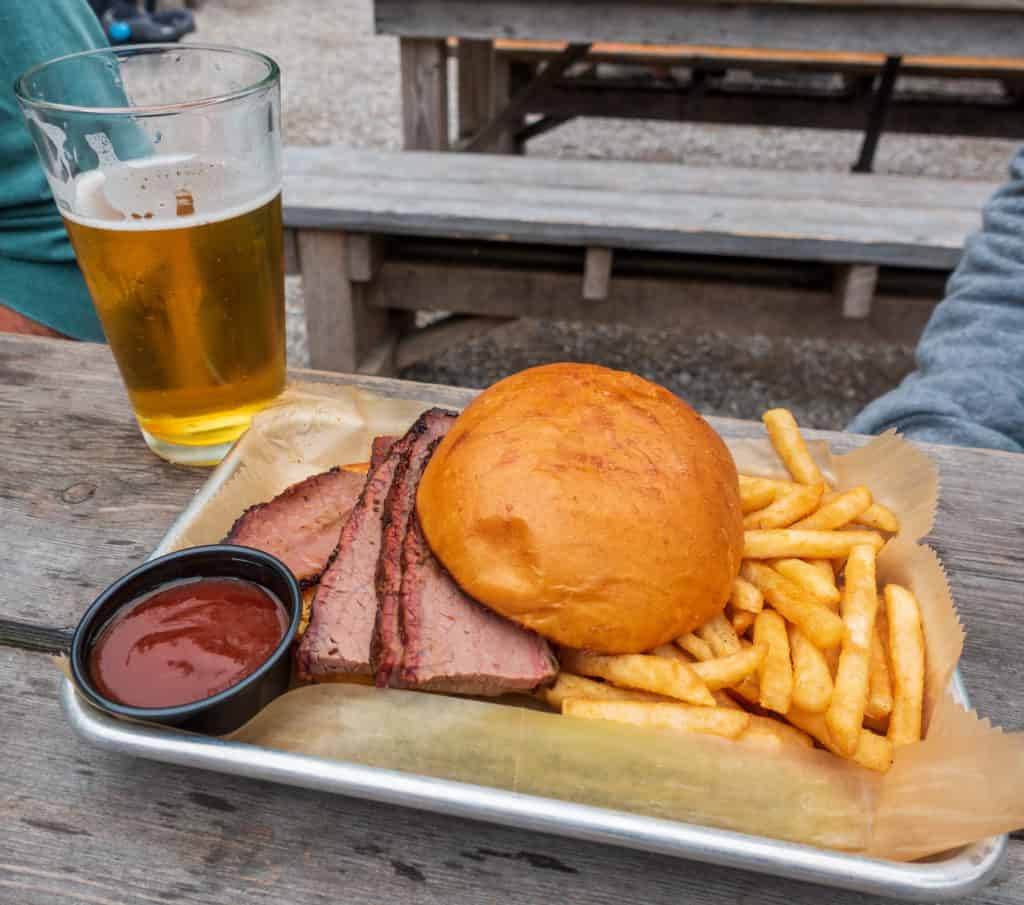 Hop Lot Brisket and Beer on the bike-n-ride tour in Traverse City