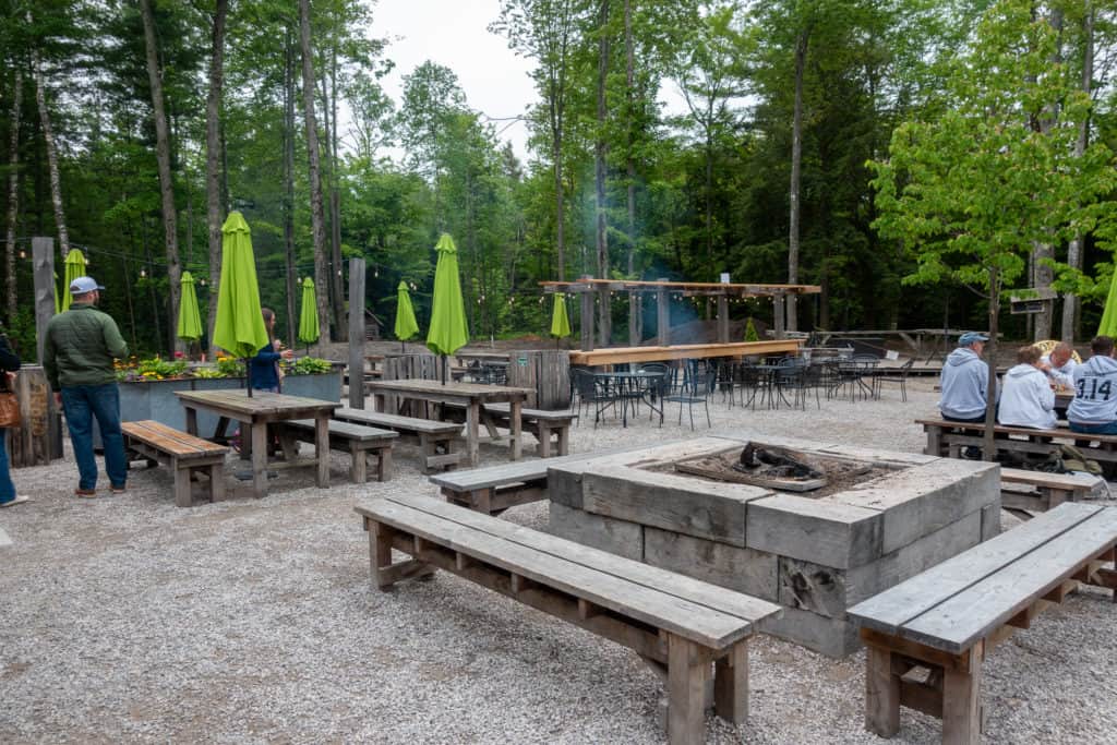 Hop Lot Patio on bike-n-ride tour in Traverse City