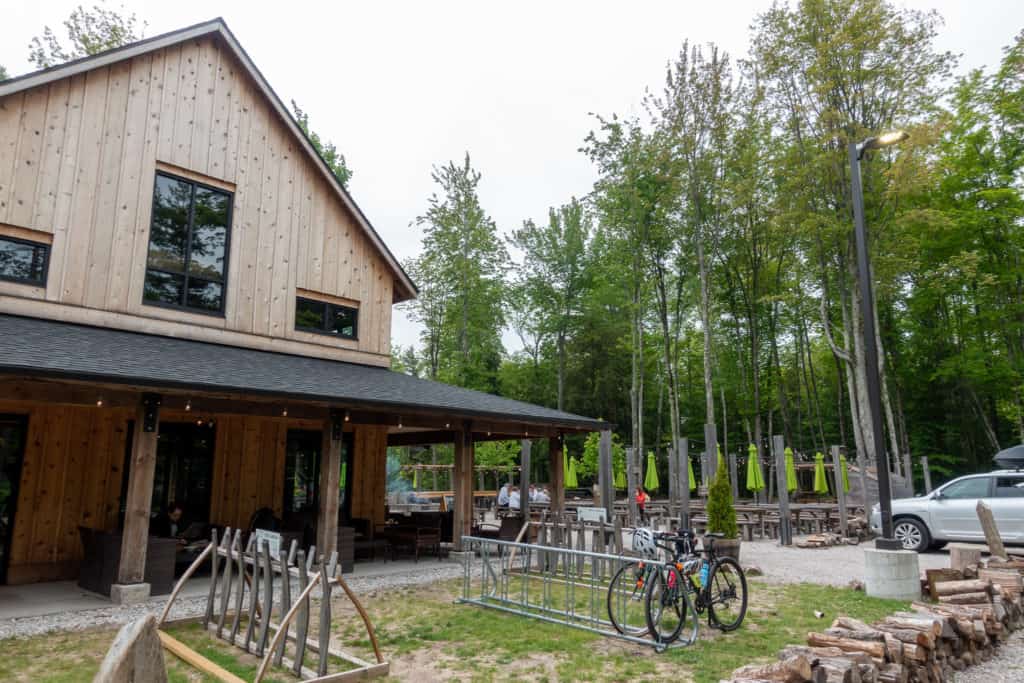 Hop Lot Patio on bike-n-ride tour in Traverse City