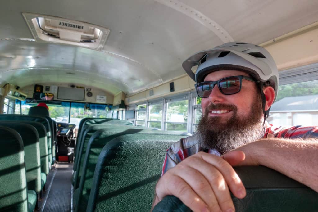 bike-n-ride traverse city Barrett on the BATA bike-n-ride bus headed toward Traverse City