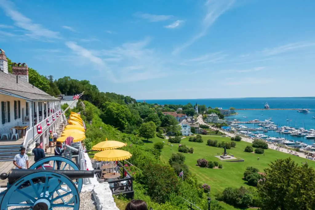 how-to-get-to-mackinac-island Another view from the Fort Mackinac Tea Room