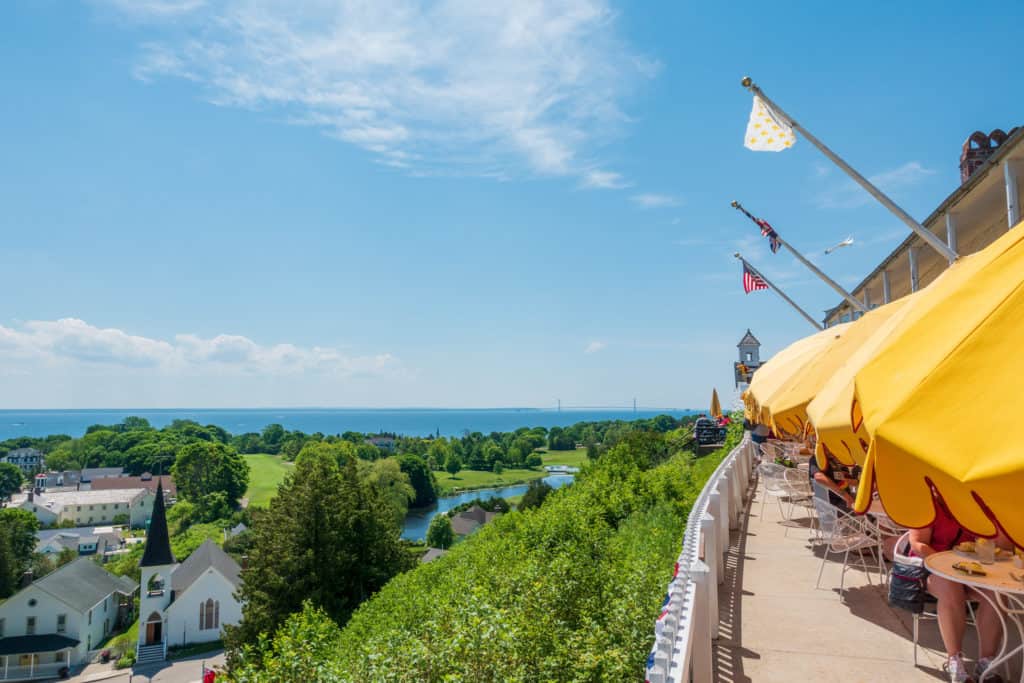 The view from the Fort Mackinac Tea Room