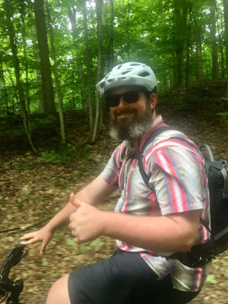 Barrett Biking on the Traverse City MI TART trail