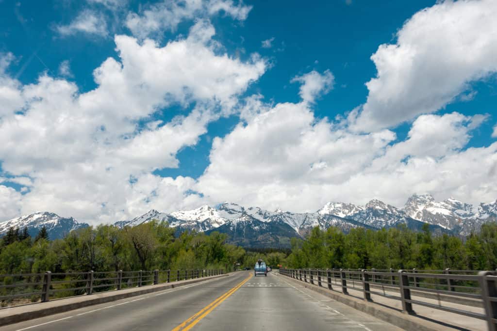 Van Driving in Grand Teton National Park