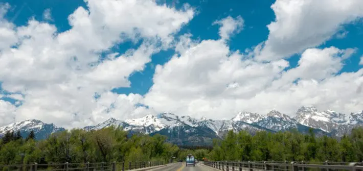 Van Driving in Grand Teton National Park