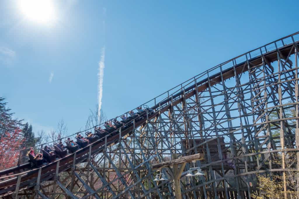 The Thunderhead rollercoaster at Dollywood, part of Smoky Mountains Itinerary