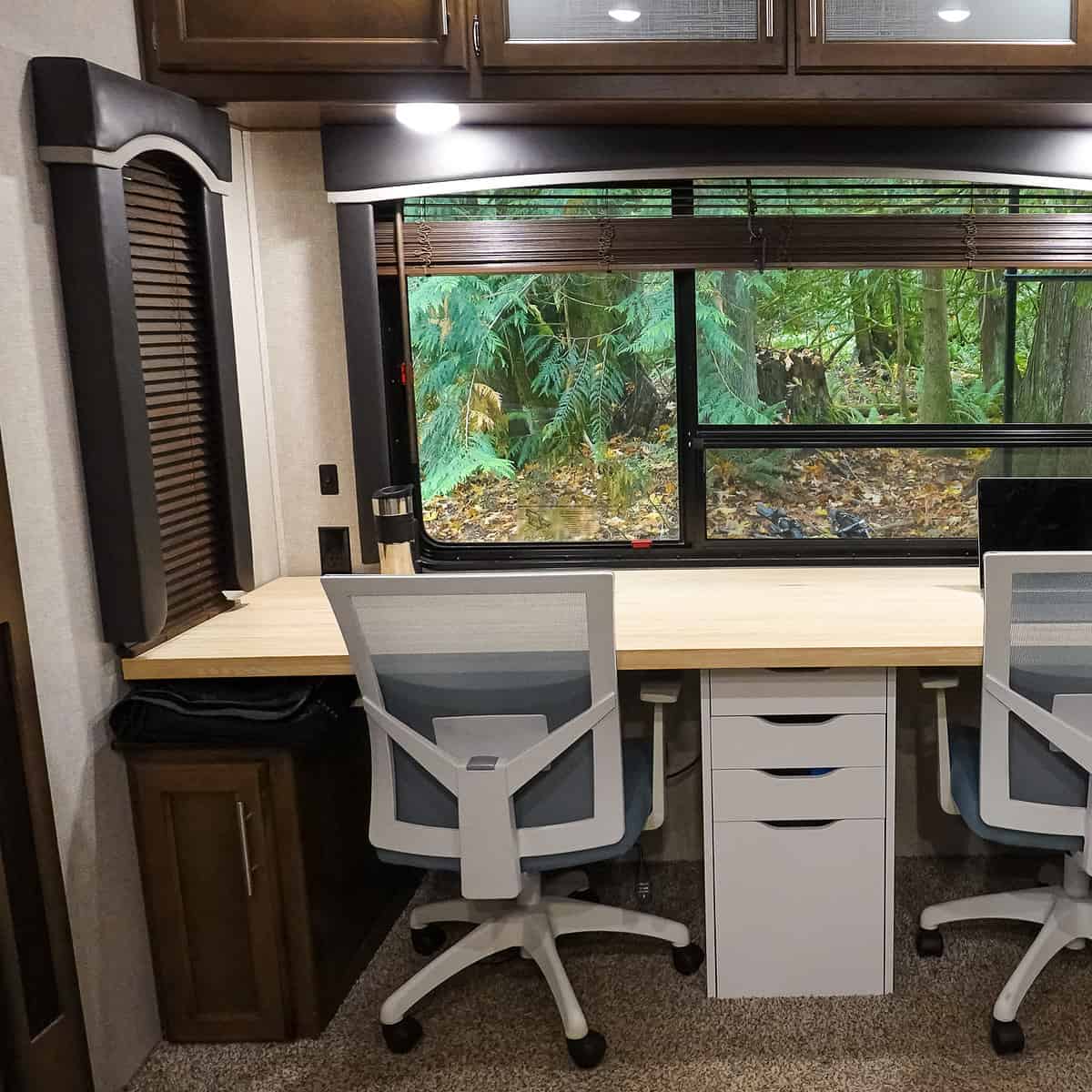 Cinders Travels Inside Rv Renovation Dual Desk Office Setup