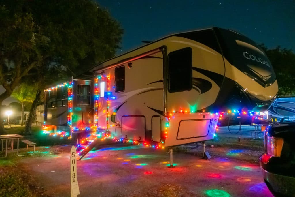 Holiday Christmas Lights on RV