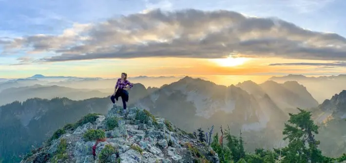 Cindy Hiking in Rainier Crop