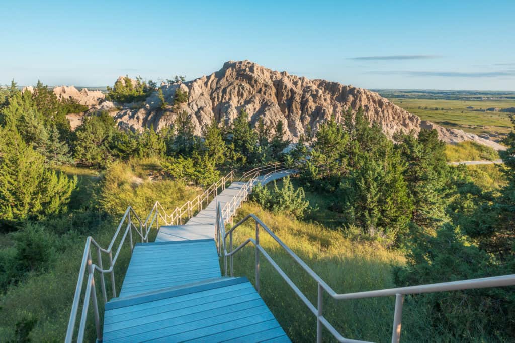 Badlands Cliff Shelf Trail Stairs