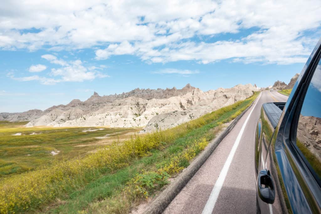 Badlands Picture from out the Truck Window