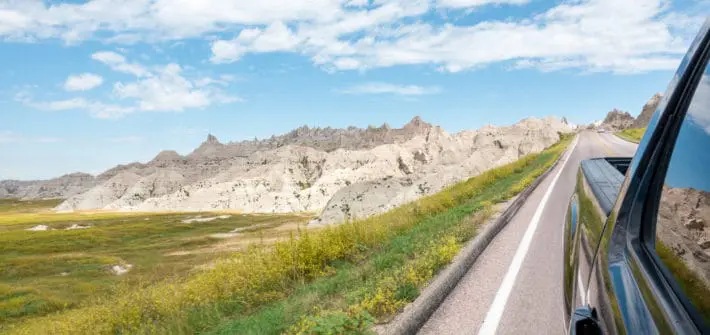 Badlands Picture from out the Truck Window