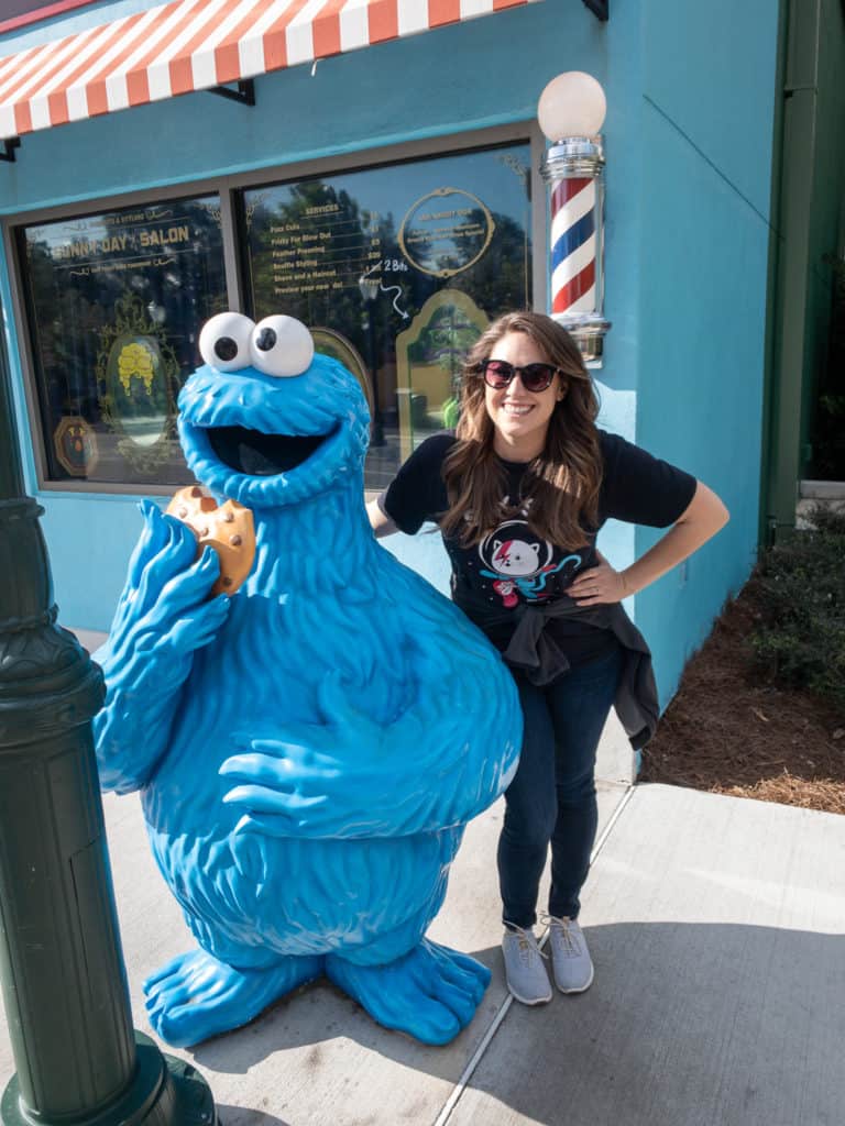 Cindy with Cookie Monster