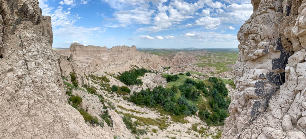 The Notch Trail Outlook in the Badlands