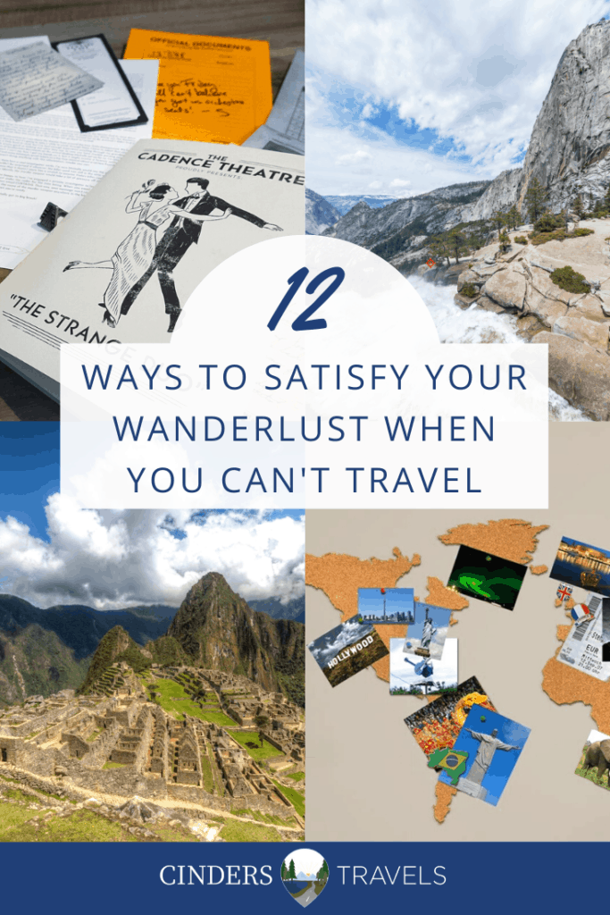Virtual Travel Pin - 12 Ways to Satisfy Your Wanderlust When You Can't Travel