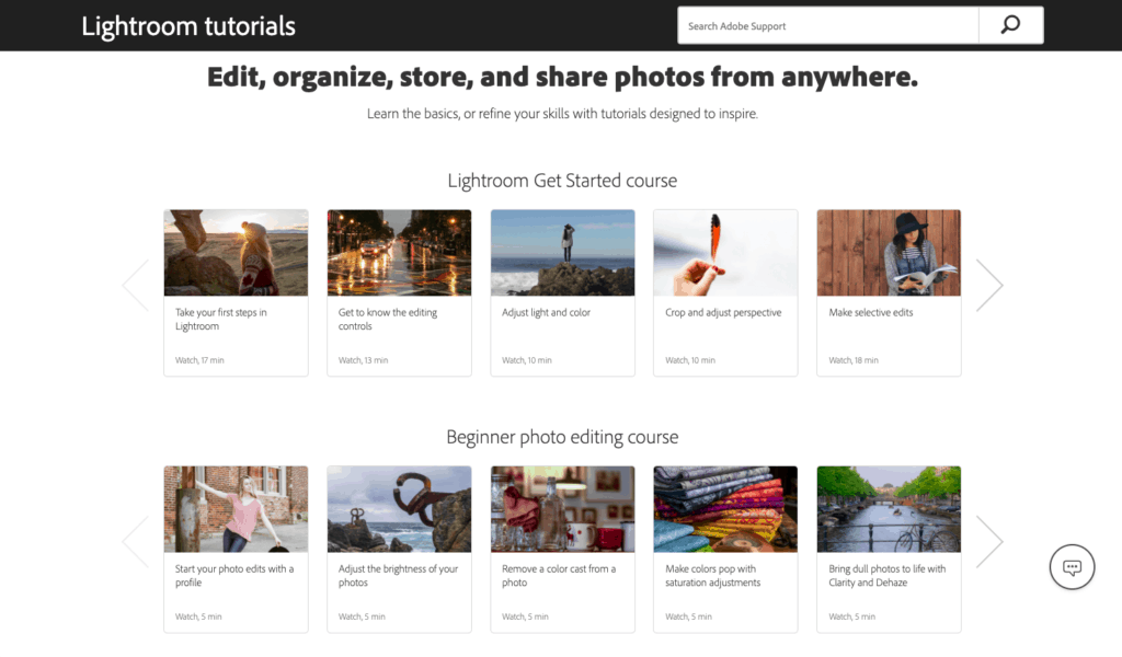Learn photography with Lightroom tutorials