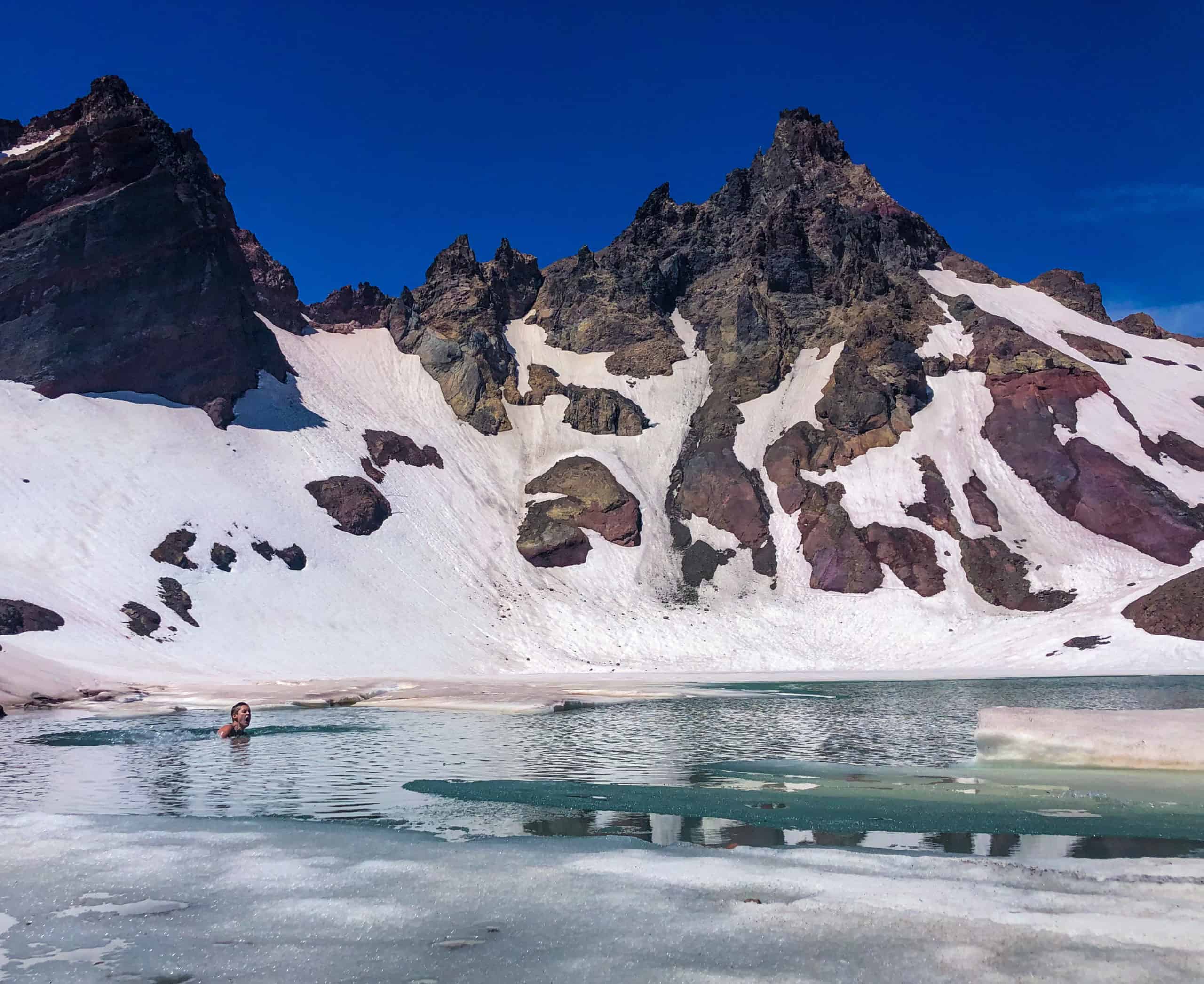 Swimming near mountains in Bend, Oregon - Locals Know Best podcast episode