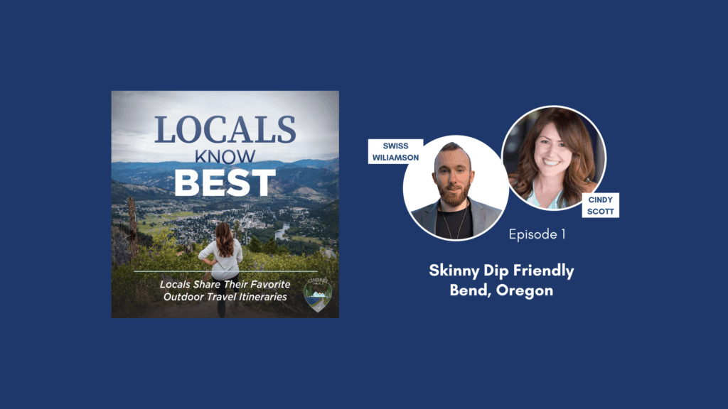 Locals Know Best Podcast Episode 1 Banner, Swiss talking about Bend, Oregon