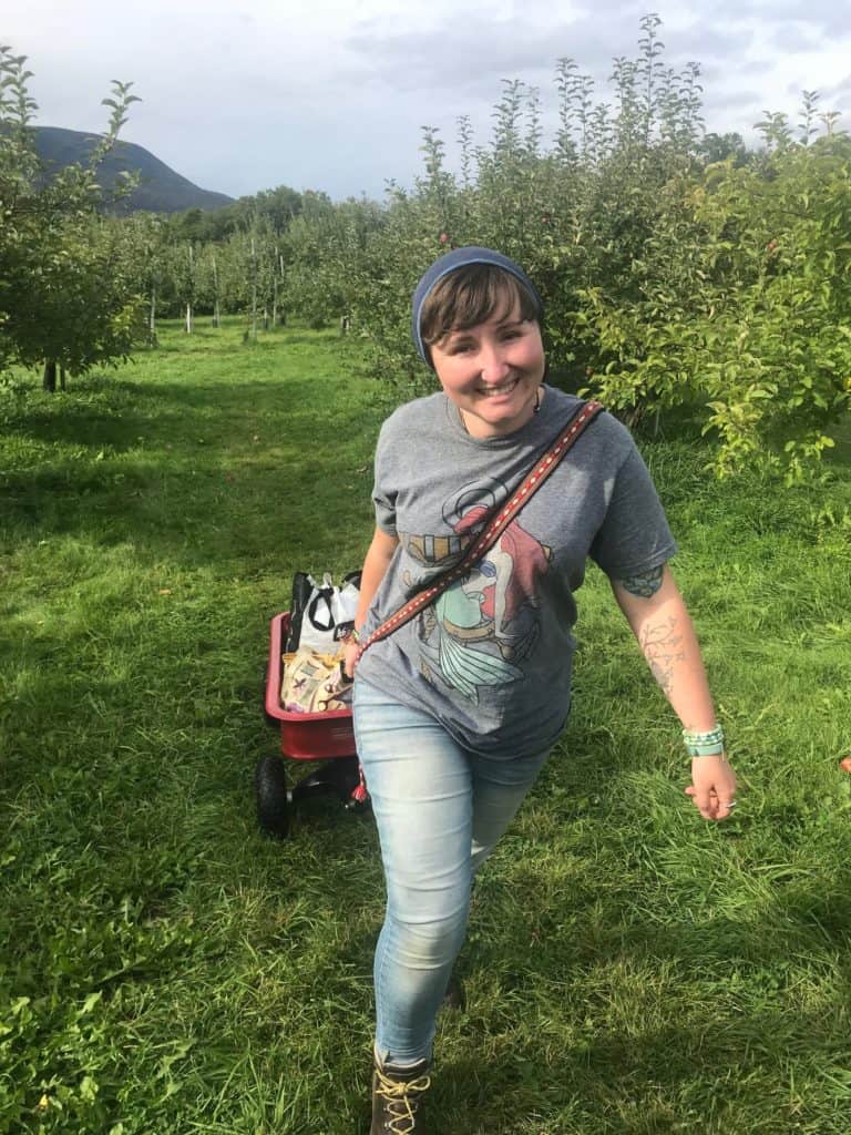 Retha apple picking