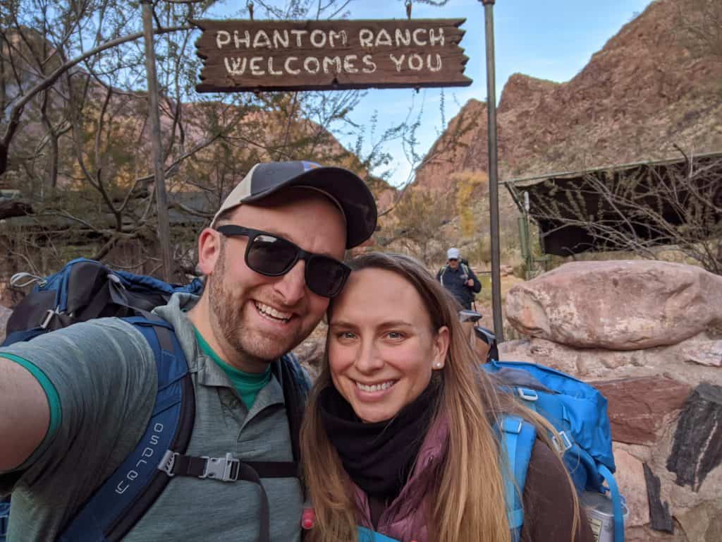 Brandon Perlow at Phantom Ranch at the bottom of the Grand Canyon