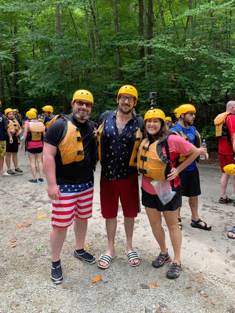 Whitewater rafting with family in Ohiopyle while full-time RV living
