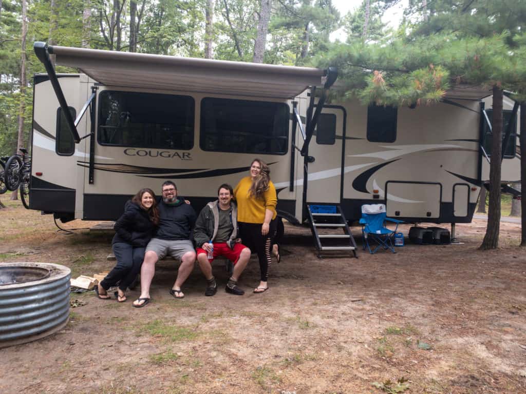 Camping in Michigan with family