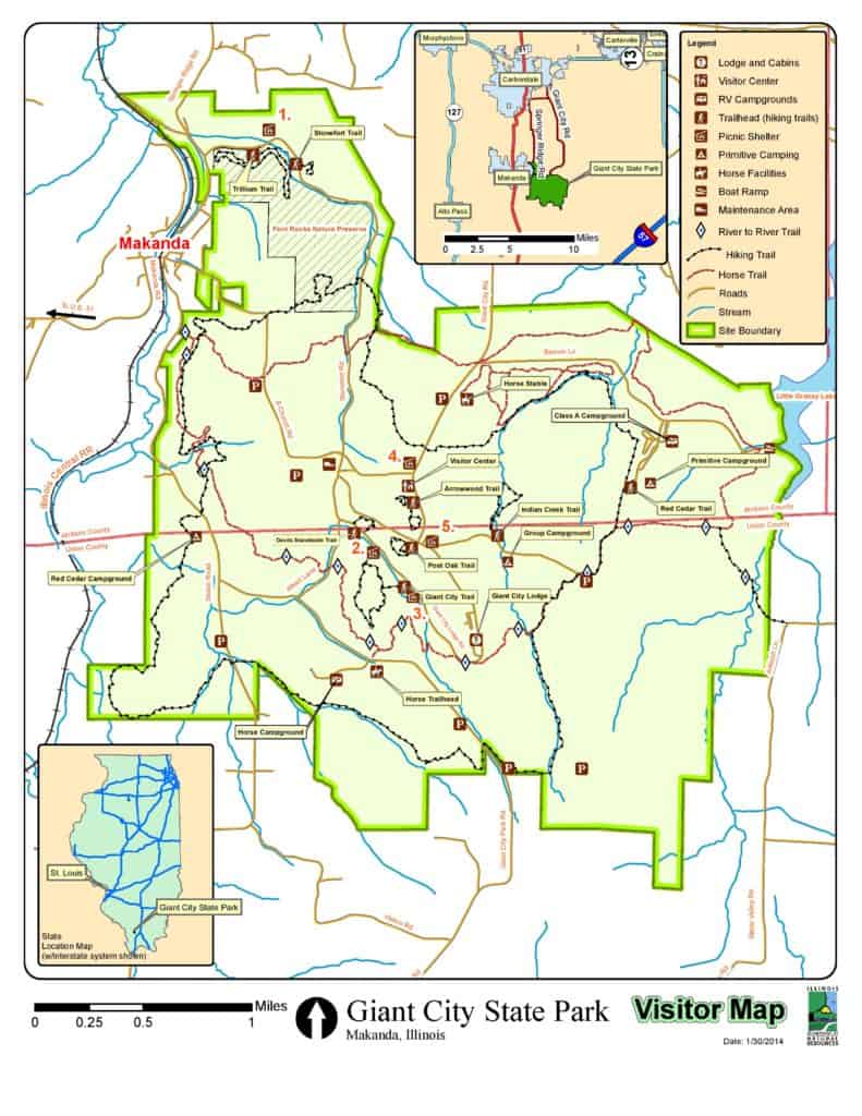 Giant City State Park trail map