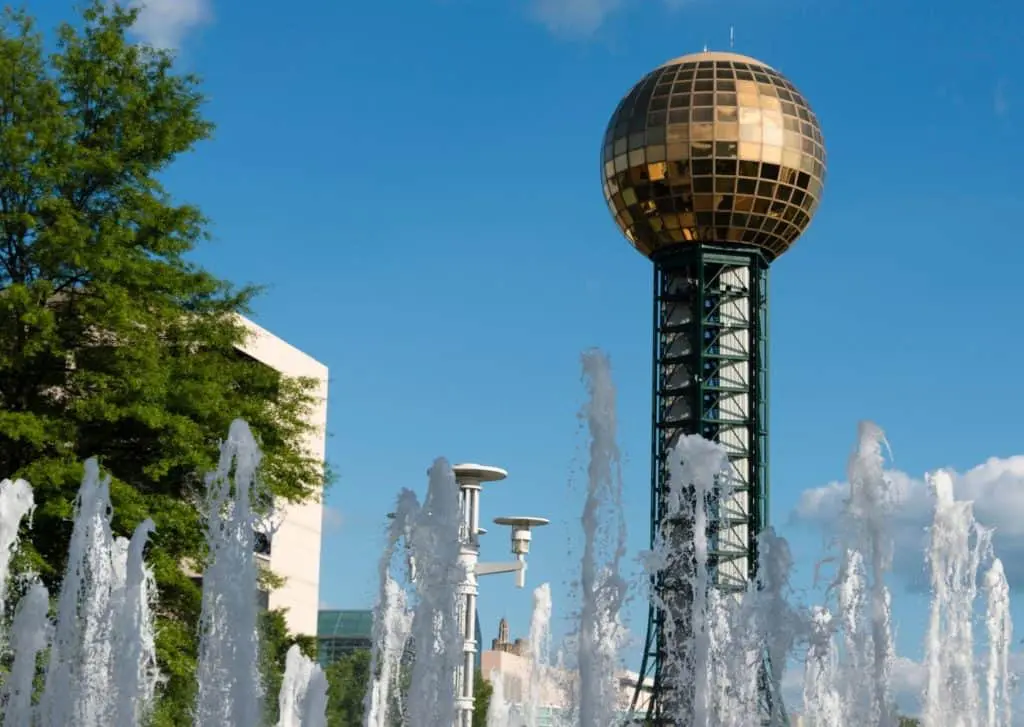 Visiting the Sunsphere is one of the best things to do in Knoxville, Tennessee