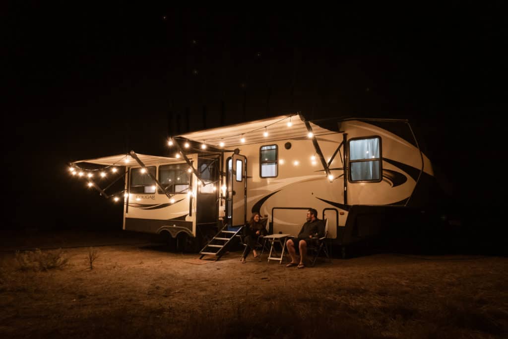 full-time-rv-living Cindy and Barrett boondocking in North Dakota