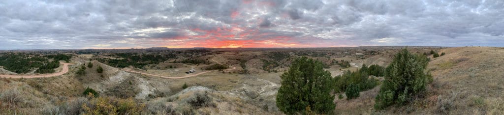 full-time-rv-living A pano of our boondocking spot in North Dakota