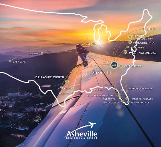 Smoky-Mountains-Itinerary Asheville airport graphic
