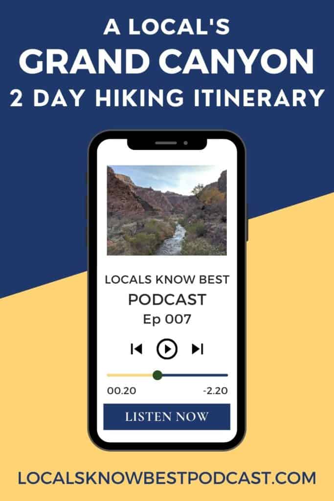 A Local's Grand Canyon Two day Hiking Itinerary Pin