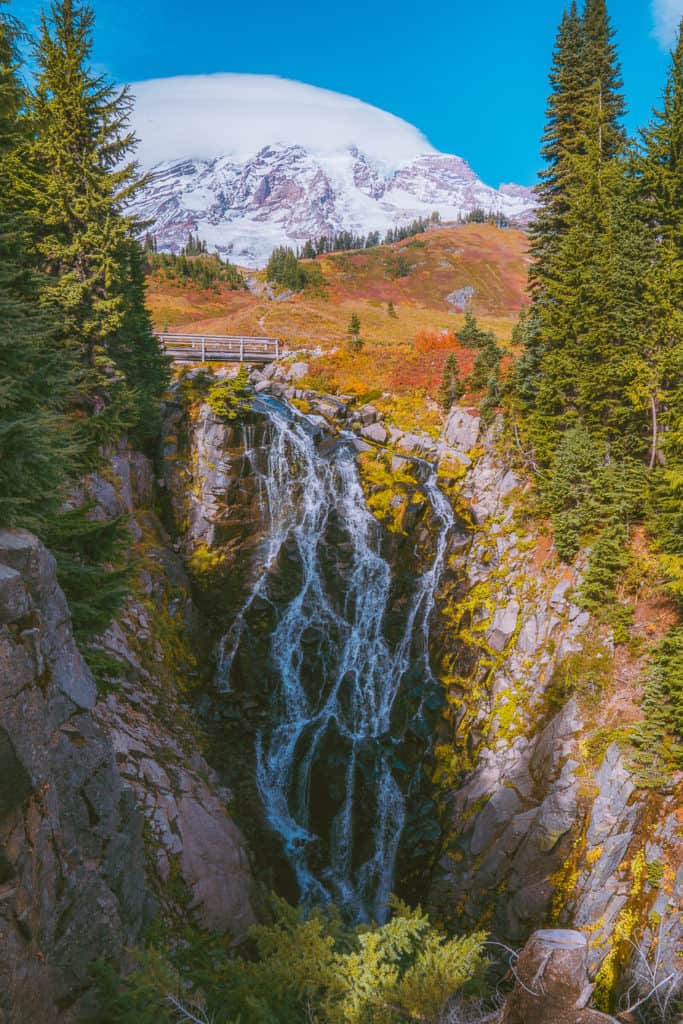 Myrtle Falls, part of the two days in Mount Rainier National Park itinerary