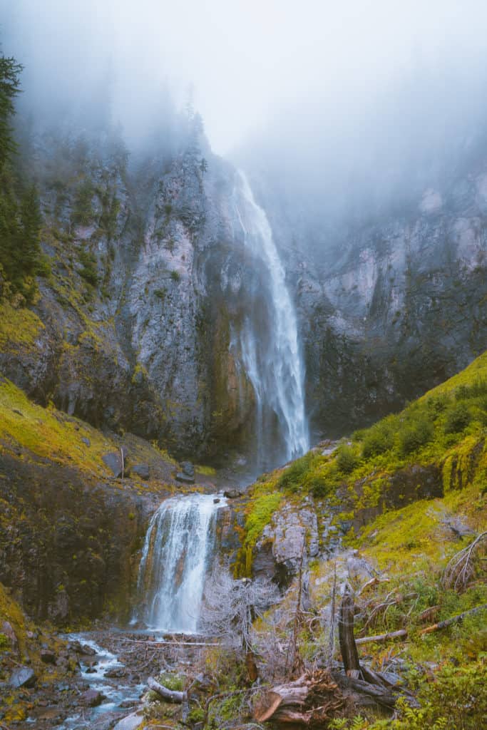 Comet Falls, part of the two days in Mount Rainier National Park itinerary