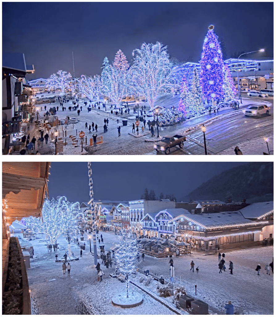 The Leavenworth Washington Christmas lights display