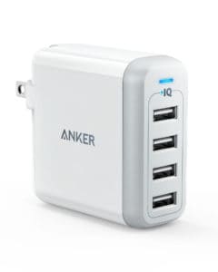Anker 4 port charger on Appalachian Trail gear list