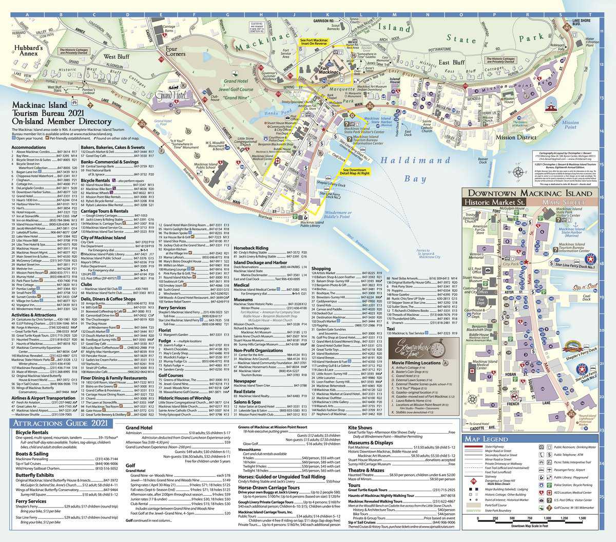 How-to-get-to-Mackinac-Island Mackinac Island shopping map from the Mackinac Island Tourism Bureau
