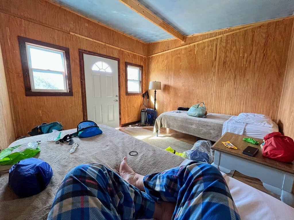 Inside the mini private cabin