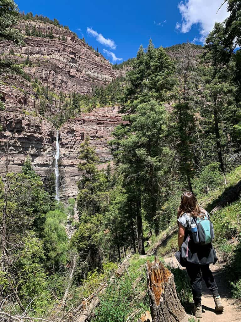 Cindy on a day hike in Ouray, Colorado.