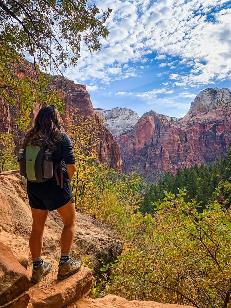 Cindy on a day hike at Zion National Park.