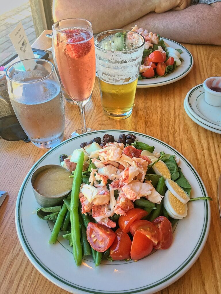 Acadia National Park itinerary Jordan Pond House Meal